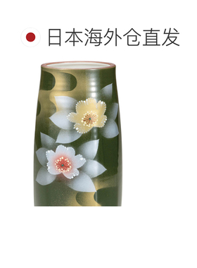 日本直邮九谷烧礼品包装8号花瓶 银色山茶花瓶 热门礼物礼物 回礼