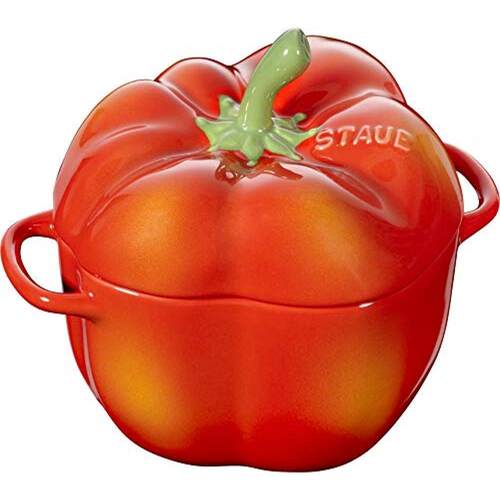 【日本直邮】Staub珐琅 双把手锅 陶瓷 12cm 橘色 耐热 40500-325 - 图0