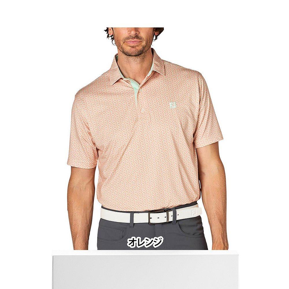 日本直邮FootJoy 男士柑橘印花短袖 Polo 衫 FJ-S25-S19 高尔夫服,淘宝优惠券,粉丝福利购,淘宝优惠卷