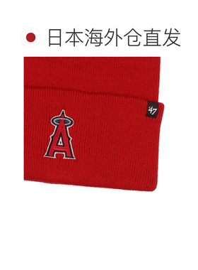 日本直邮NEW ERA MLB棒球球队洛杉矶天使队红色针织翻边帽47BRAND