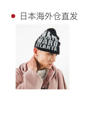 日本直邮SHORT ROUND 男女同款 大logo针织冷帽 S【付后1h可退】
