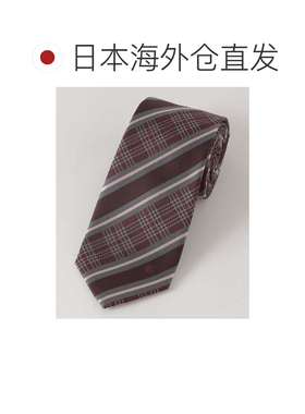 日本直邮Burberry 黑标Crestbridge格纹拼接商务领带蓝色A款