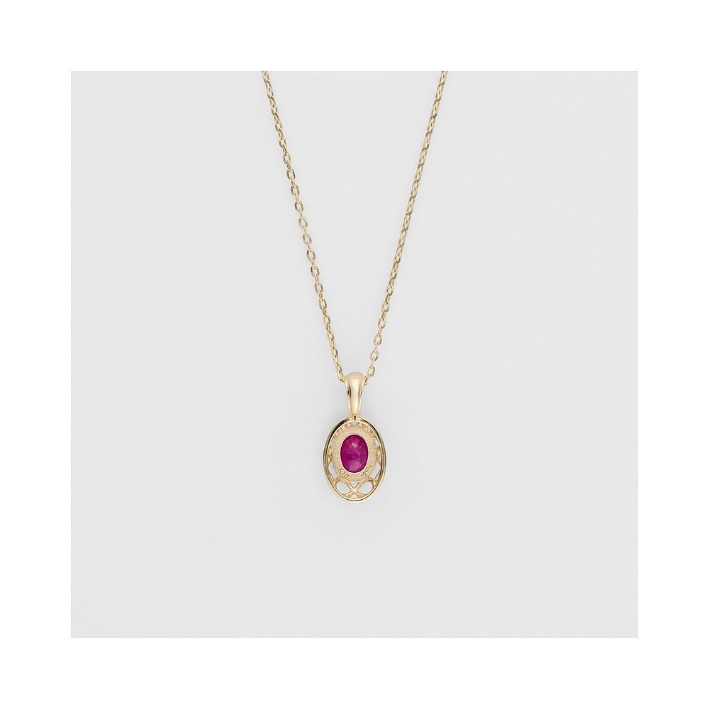日潮直邮agete阿卡朵限定诞生石项链【7月红宝石】生日吊坠 - 图0