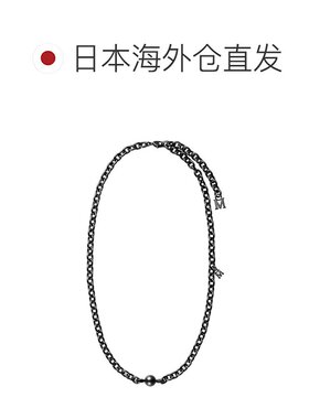 日潮跑腿Mikimoto御木本成人潮流项链银色字母百搭气质56cm配饰