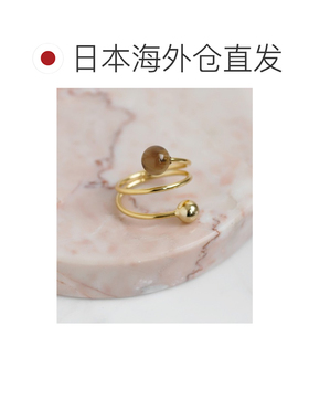 日本直邮ANE MONE女士玻璃球螺旋戒指 TG030012R