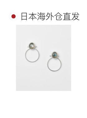 日本直邮agete 阿卡朵 女士 银色拉布拉多石耳钉 【付后1h可退】