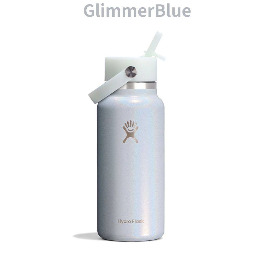 日本直邮Hydro Flask 32盎司宽口柔性吸管保温水瓶GLIMMER系列限8 - 图2