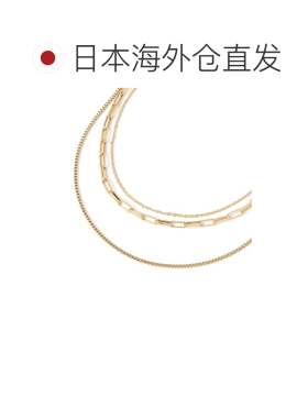 日本直邮GLOBAL WORK 女士 不锈钢细链三件套长项链 667573