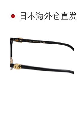 日本直邮GUCCI 太阳镜男式女式亚洲版型防紫外线太阳镜黑色 GG107