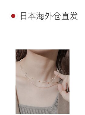 1h可退 日本直邮SMELLY 女士 两件套珍珠短项链 日常百搭 金属过