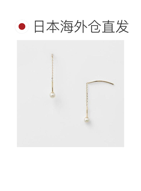 日本直邮agete 阿加特 K10珍珠长款耳环