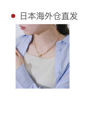 日本直邮SMELLY女士叠戴风方形金属吊坠项链 SM261302241052