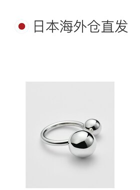 1h可退 日本直邮agete 阿卡朵 女士中空球形装饰C型戒指 10252111