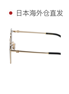 日本直邮GUCCI 太阳镜男式女式亚洲版型防紫外线太阳镜金色 GG114