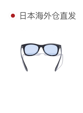 日本直邮New Era Wellington 太阳镜方形镜片亮黑色镜框浅蓝色镜1