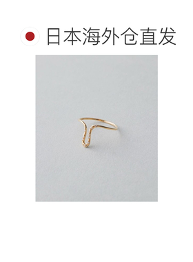 日本直邮ete bijoux 女士 K18黄金细身钻石戒指 203009