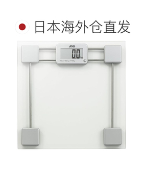 日本直邮A&D 家用高精度钢化透明玻璃电子体重秤 150kg