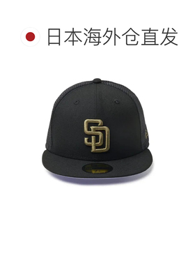 日本直邮NEW ERA 帽子 59FIFTY 网眼 圣地亚哥教士队 绣球花黑