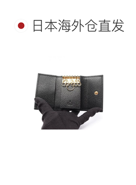日本直邮中古Gucci古驰女A级95新key case钥匙包牛皮钥匙扣黑色