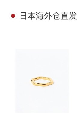 1h可退 日本直邮PLOW 女士 花卉立体造型镀金银戒 指环可叠戴设计