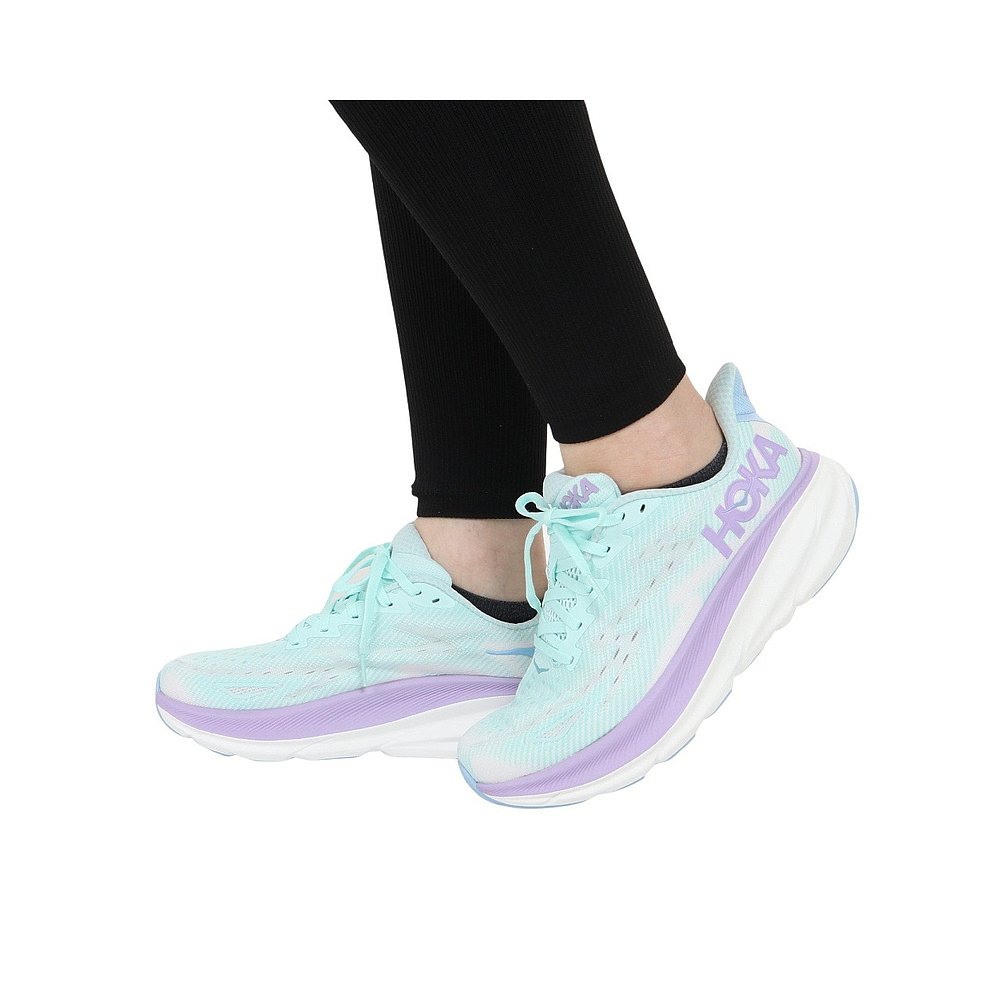 日潮跑腿HOKA ONE女式跑鞋 Clifton 9 Sachs 1132211-SOLM - 图0