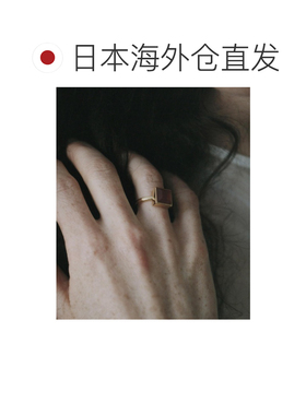 日本直邮SMELLY so' 女士银镀金方型卡内利安石戒【付后1h可退】