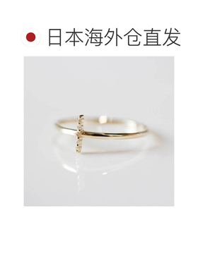 1h可退 日本直邮cui-cui 世界小钻石 线条戒指 K10YG 黄金 754523