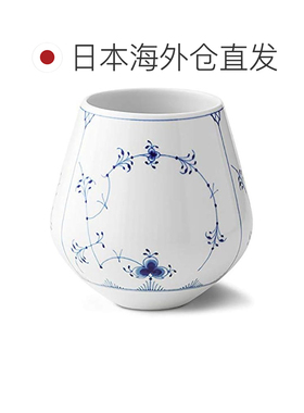 日本直邮ROYAL COPENHAGEN 花瓶 皇家哥本哈根 蓝花边 高15cm