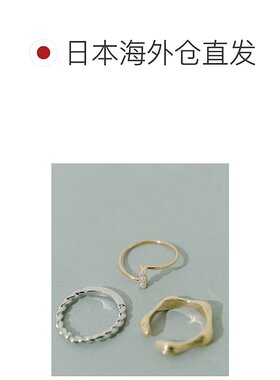 1h可退 日本直邮SMELLY 女士 真鍮合金 3件套戒指組合設計 上品混