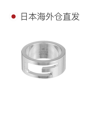 日本直邮GUCCI 古驰 032660 09840 8106 镂空品牌标识G戒指 银色