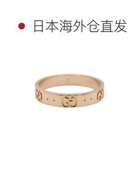 日本直邮中古Gucci古驰女A级95新ring戒指18K玫瑰金（Au750）戒指