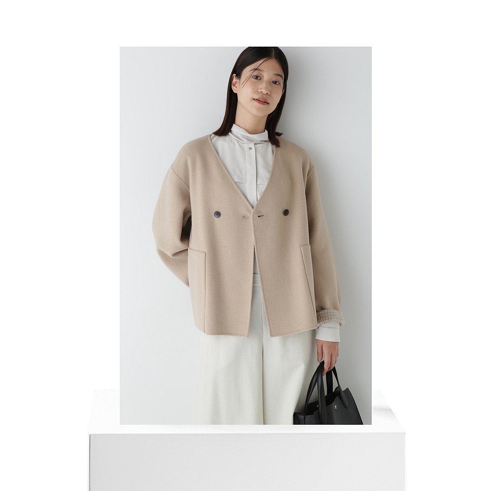 1h可退 日本直邮HUMAN WOMAN 女士可逆短款外套 0774255009羊毛,淘宝优惠券,粉丝福利购,淘宝优惠卷