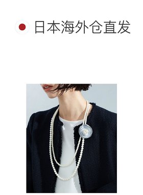 1h可退 日本直邮green label relaxing 配有胸花的假珍珠五用途项