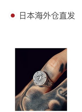 1h可退 日本直邮Subciety 男女同款 真鍮 刻印月桂冠學院風戒指 1