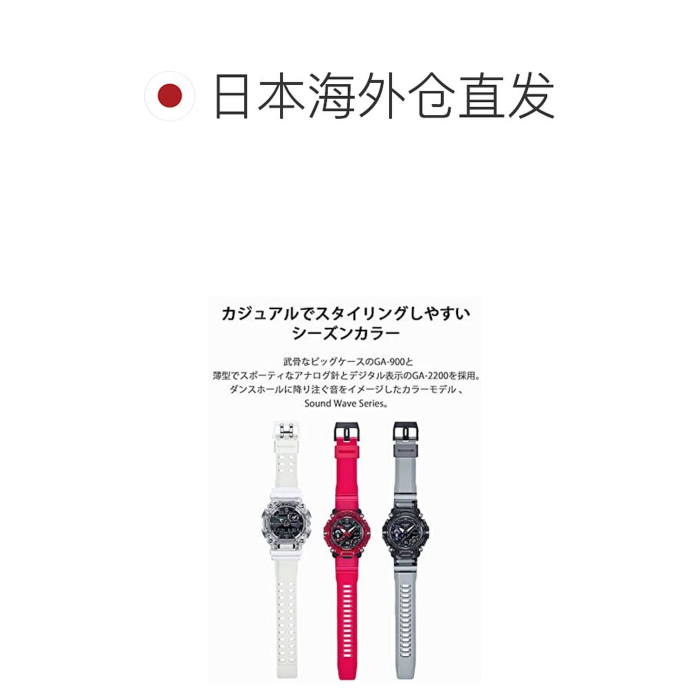 【日本直邮】G Shock卡西欧 手表男款碳芯护罩结构 红GA-2200SKL- - 图1