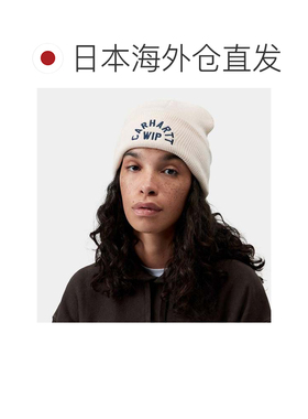 日本直邮Carhartt WIP 拱形字母针织帽 自然色深海军蓝