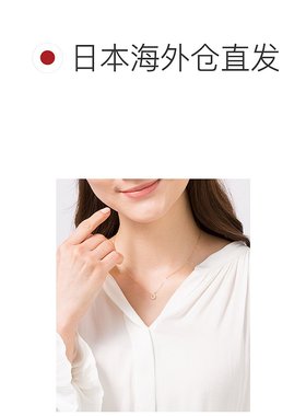 1h可退 日本直邮Canal 4℃ 女士K18黄金钻石项链 幸运马蹄设计 璀