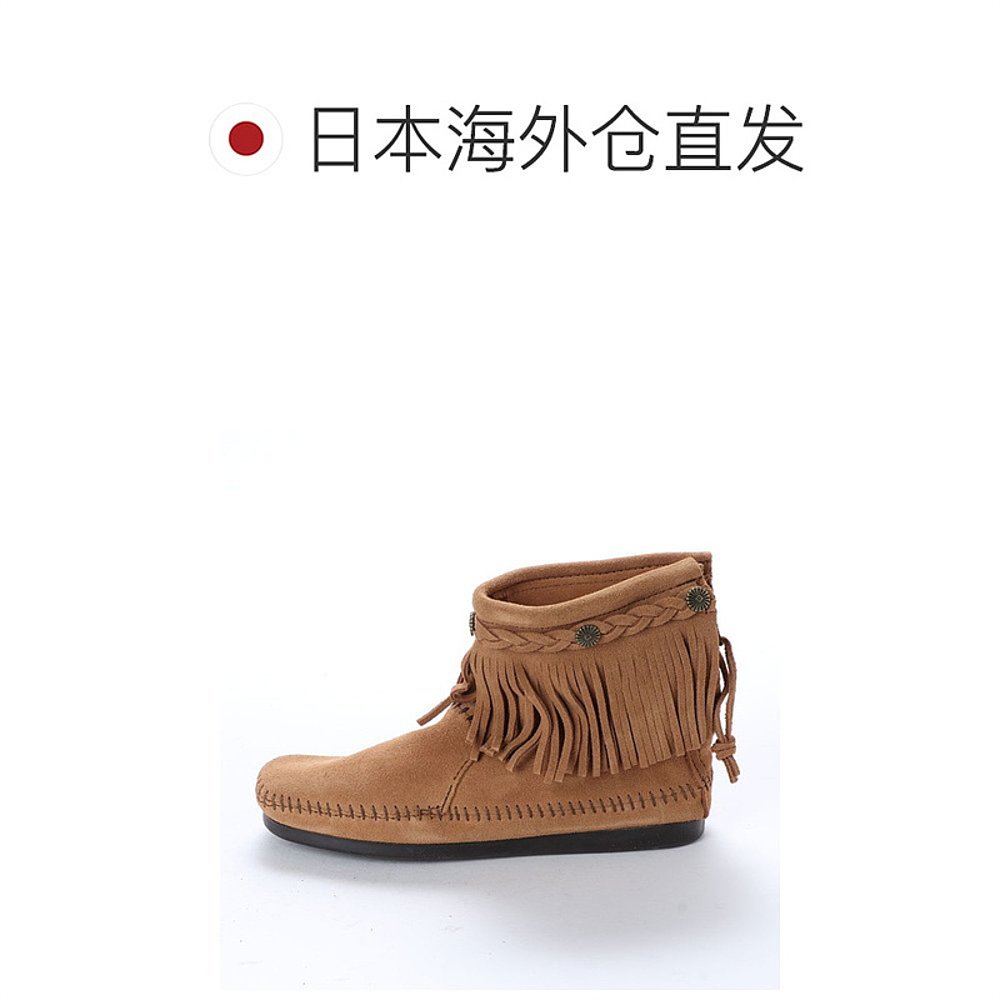 Minnetonka Hi Top Back Zip 靴子迷你迷你唐卡短靴棕色 - 图1