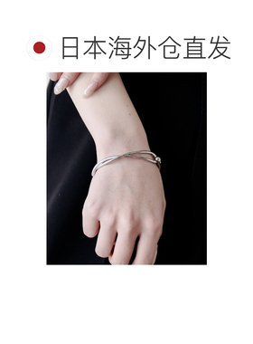 日本直邮Lui's 女士 不锈钢交叉线条手镯 LUZ1061418A0004