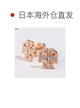日本直邮TORY BURCH 耳环 KIRA PAVE STUD EARRING 783/TORY-GOLD