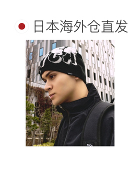 日本直邮RVCA 男女同款 针织帽 JQ字母LOGO保暖毛【付后1h可退】