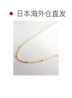 日本直邮cui-cui男女同款K10黄金闪光链条项链 40【付后1h可退】