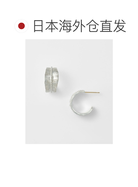 日本直邮agete 阿卡朵 女士 银色垂坠感耳钉 1026【付后1h可退】