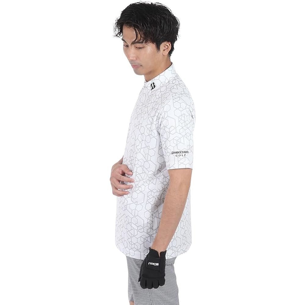 【日本直邮】普利司通高尔夫 AGM03A 男款短袖高尔夫衬衫 白色 - 图2