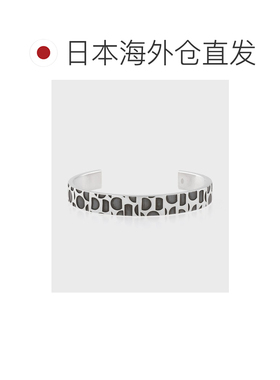 1h可退 日本直邮Paul Smith 男士 宽版烟熏银饰 复古圆点设计手环