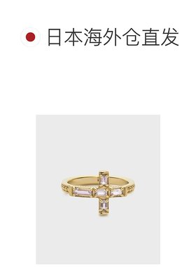 1h可退 日本直邮NOJESS 女士25周年限定黄金紫水晶横向十字小指戒