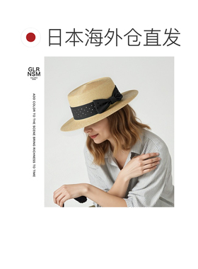 日本直邮CA4LA 帽子 女款 春夏 草帽 遮阳帽 浅口 品牌 丝带 优雅