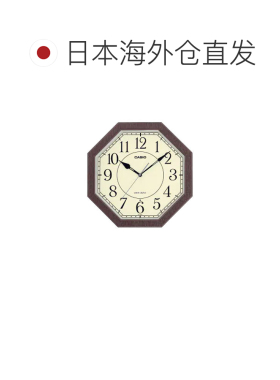日本直邮CASIO卡西欧IQ-1023J-5JF(深棕色)电波挂钟IQ1023J5JF