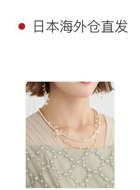 1h可退 日本直邮Dorry Doll 女士明亮珍珠花朵吊坠项链 25117
