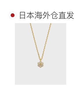 日本直邮NOJESS 女士 0.03ct黄金钻石花朵吊坠项链 30254116034